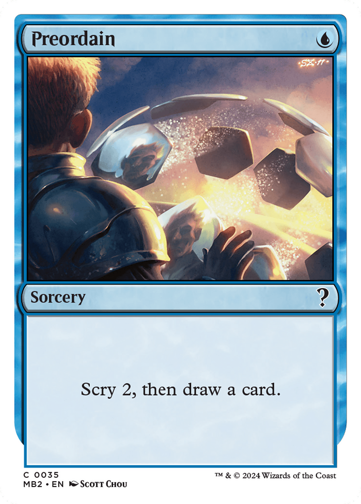 Preordain (White Border) [Mystery Booster 2] | Jomio and Rueliete's Cards and Comics