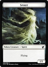Spirit // Human Double-Sided Token [Commander 2019 Tokens] | Jomio and Rueliete's Cards and Comics