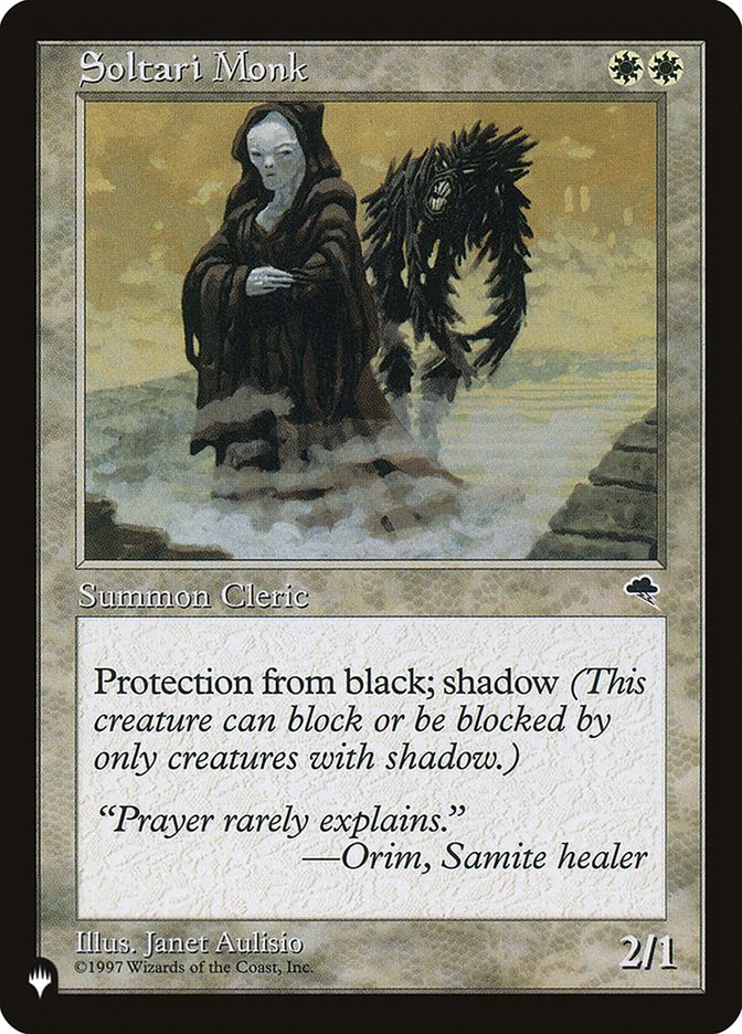 Soltari Monk [The List] | Jomio and Rueliete's Cards and Comics