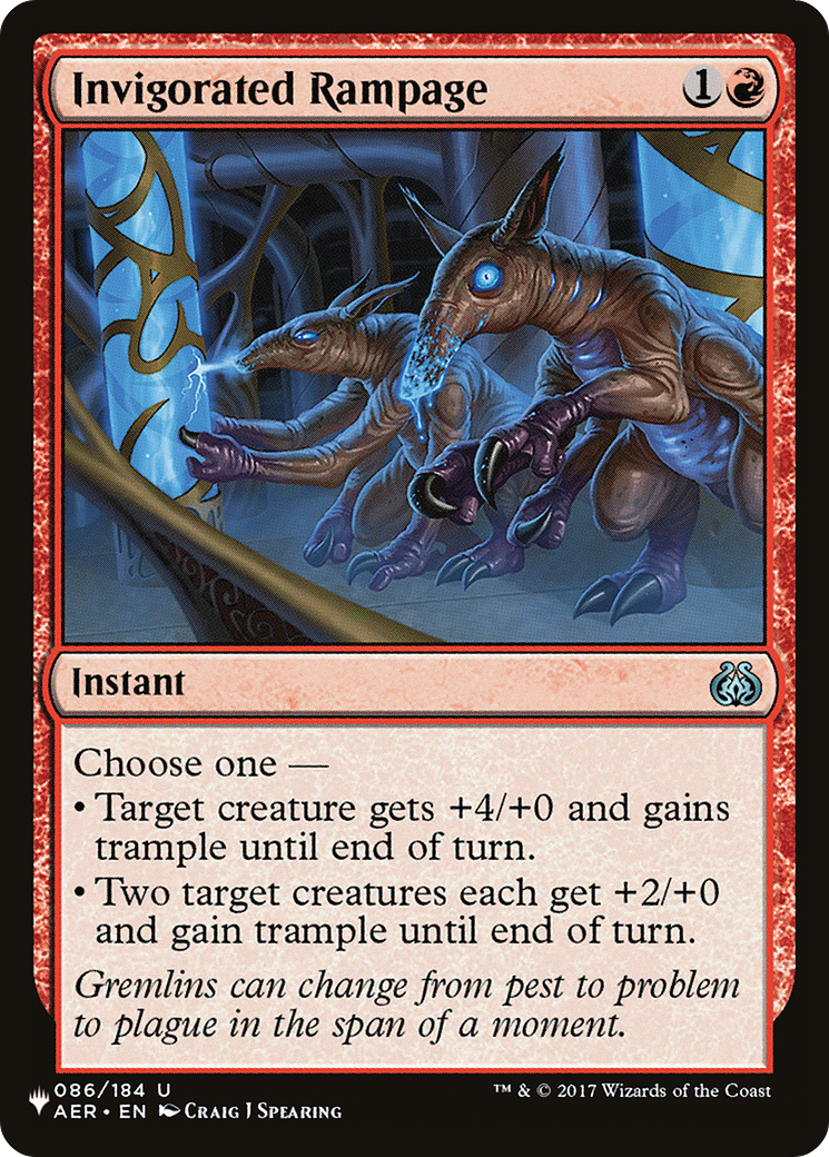 Invigorated Rampage [The List] | Jomio and Rueliete's Cards and Comics