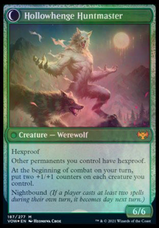 Avabruck Caretaker // Hollowhenge Huntmaster [Innistrad: Crimson Vow Prerelease Promos] | Jomio and Rueliete's Cards and Comics