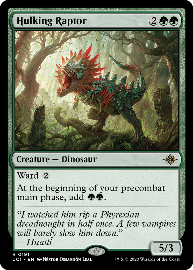 Hulking Raptor [The Lost Caverns of Ixalan] | Jomio and Rueliete's Cards and Comics