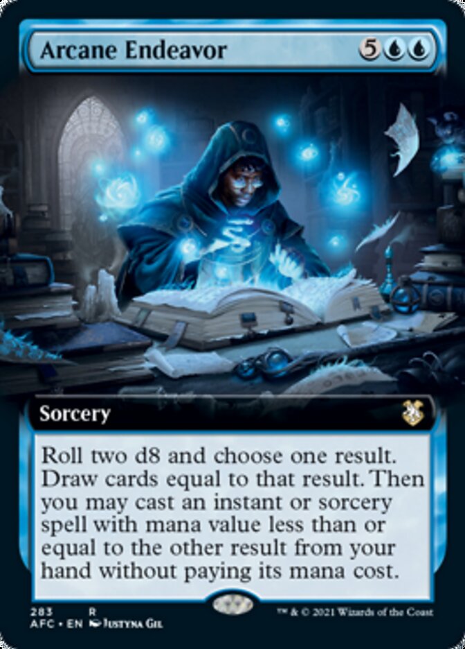 Arcane Endeavor (Extended Art) [Dungeons & Dragons: Adventures in the Forgotten Realms Commander] | Jomio and Rueliete's Cards and Comics