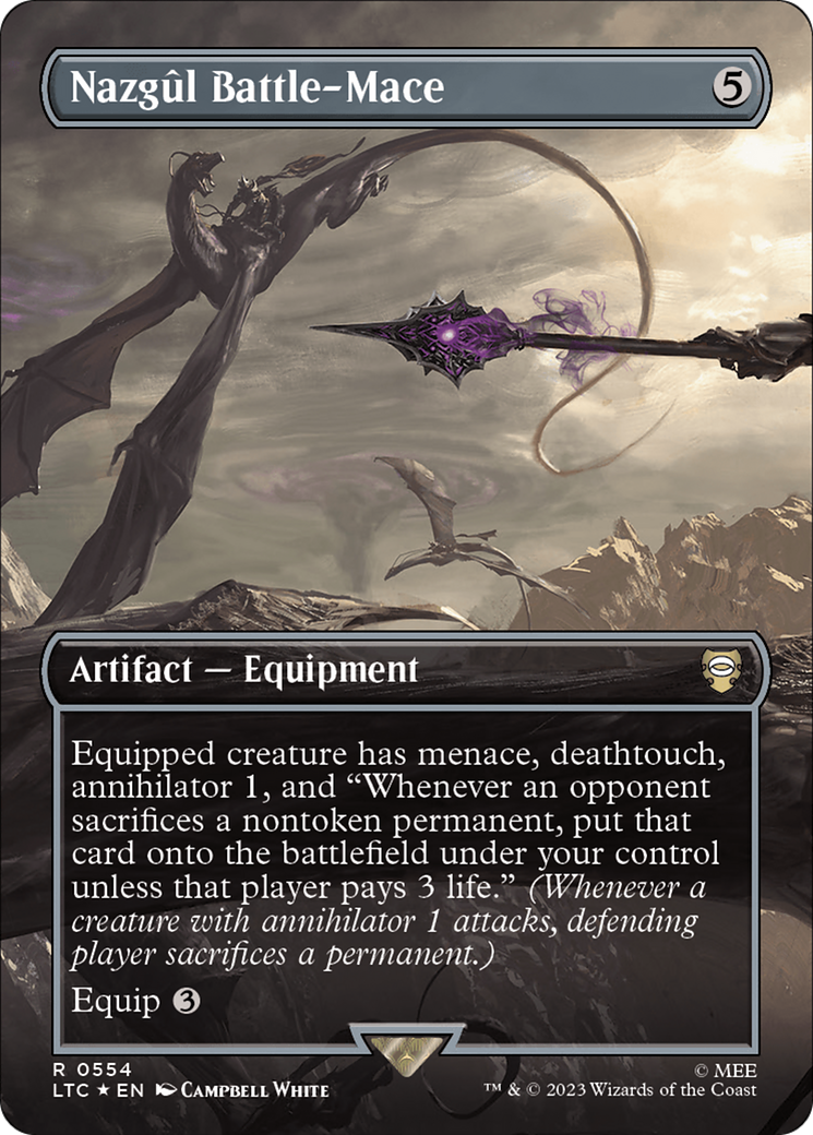 Nazgul Battle-Mace (Borderless) (Surge Foil) [The Lord of the Rings: Tales of Middle-Earth Commander] | Jomio and Rueliete's Cards and Comics