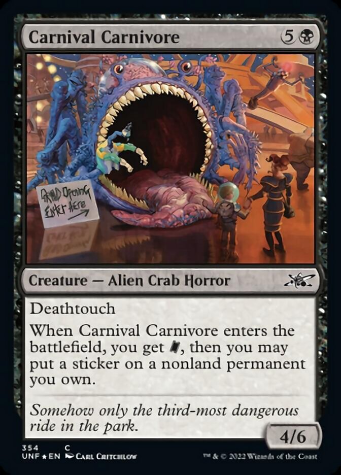 Carnival Carnivore (Galaxy Foil) [Unfinity] | Jomio and Rueliete's Cards and Comics