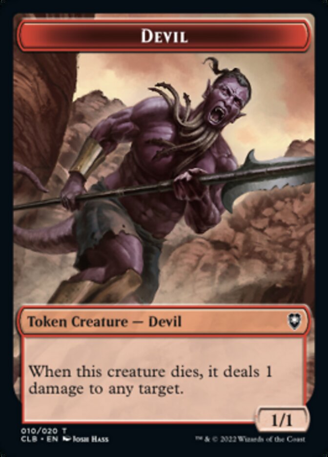 Treasure // Devil Double-Sided Token [Commander Legends: Battle for Baldur's Gate Tokens] | Jomio and Rueliete's Cards and Comics