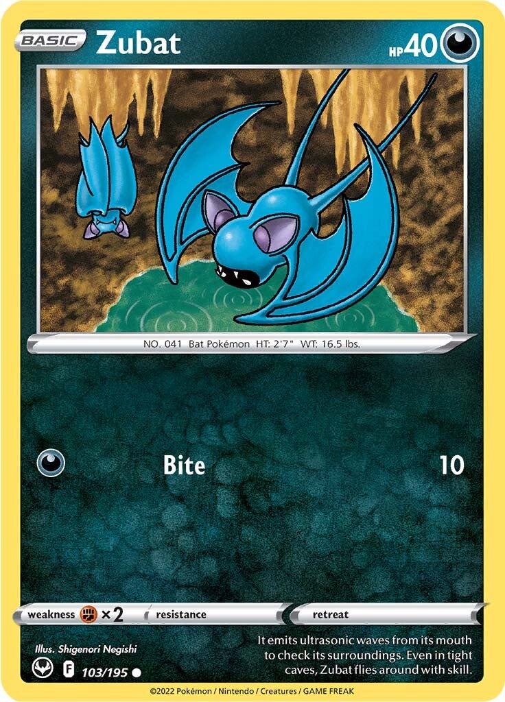 Zubat (103/195) [Sword & Shield: Silver Tempest] | Jomio and Rueliete's Cards and Comics