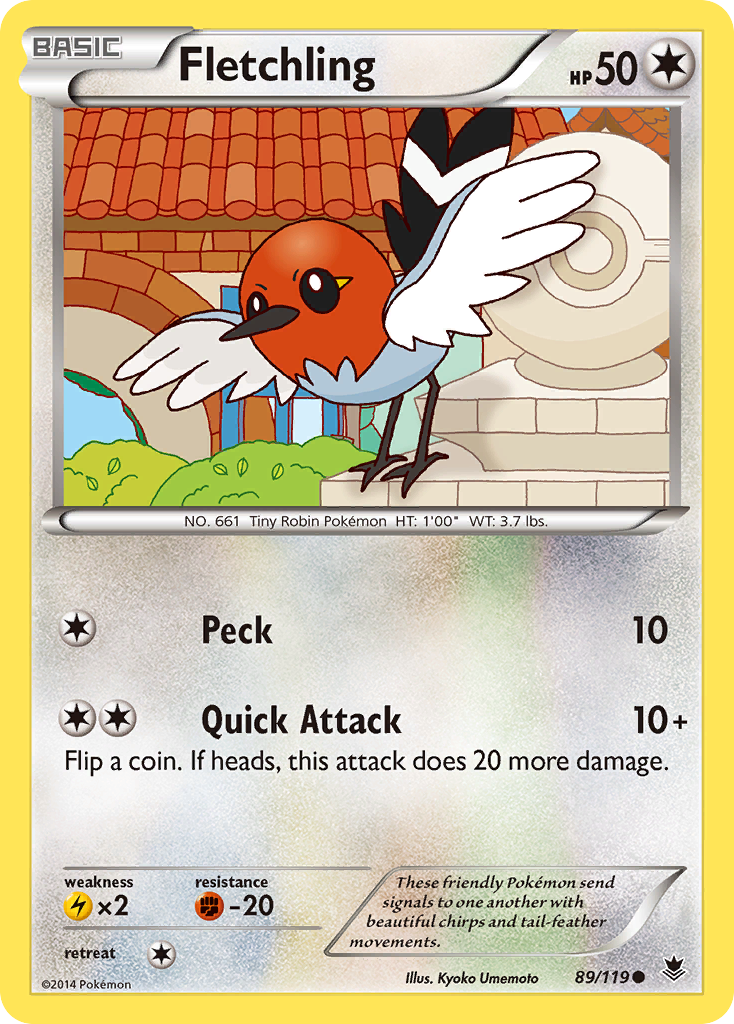 Fletchling (89/119) [XY: Phantom Forces] | Jomio and Rueliete's Cards and Comics