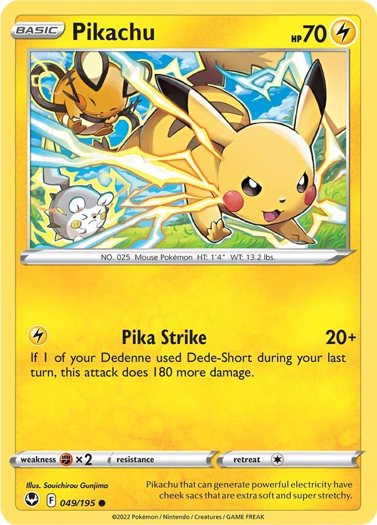 Pikachu (049/195) [Sword & Shield: Silver Tempest] | Jomio and Rueliete's Cards and Comics