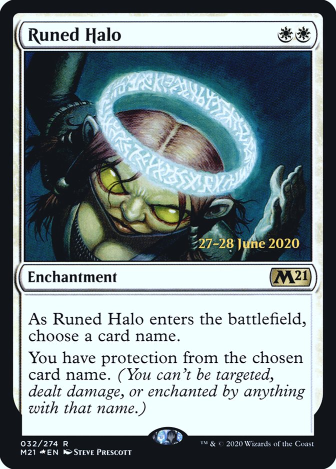 Runed Halo [Core Set 2021 Prerelease Promos] | Jomio and Rueliete's Cards and Comics