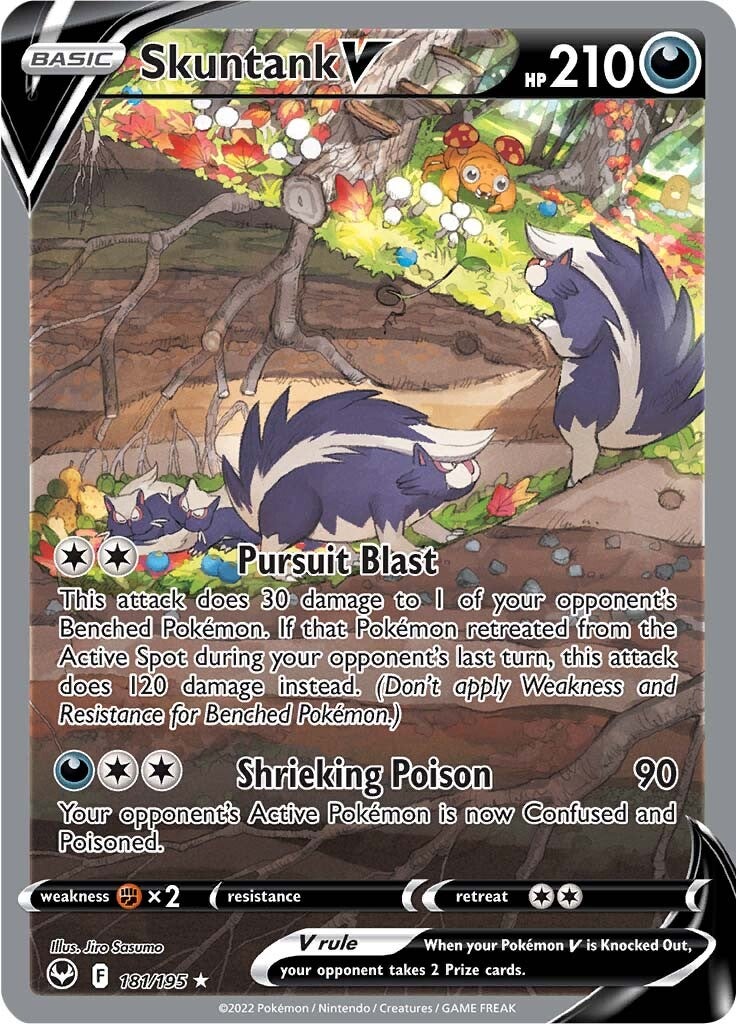 Skuntank V (181/195) [Sword & Shield: Silver Tempest] | Jomio and Rueliete's Cards and Comics