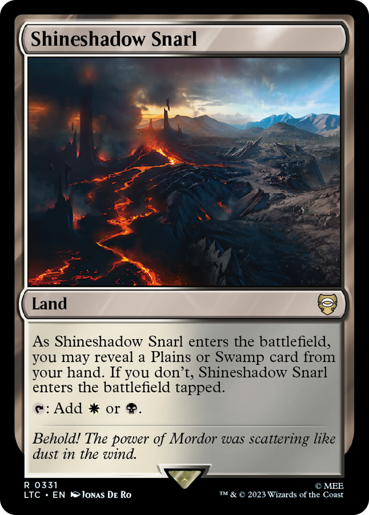 Shineshadow Snarl [The Lord of the Rings: Tales of Middle-Earth Commander] | Jomio and Rueliete's Cards and Comics