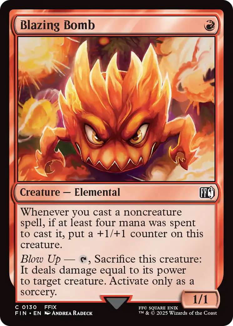 Blazing Bomb [FINAL FANTASY] | Jomio and Rueliete's Cards and Comics