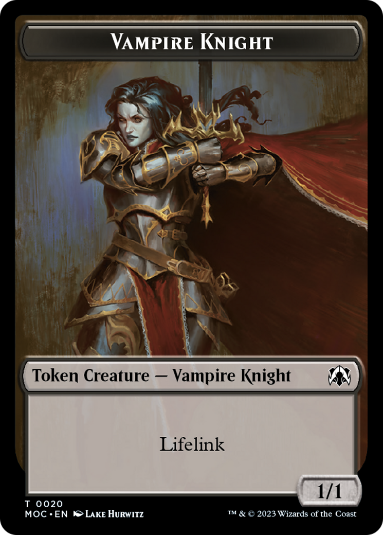 Vampire Knight // Soldier Double-Sided Token [March of the Machine Commander Tokens] | Jomio and Rueliete's Cards and Comics