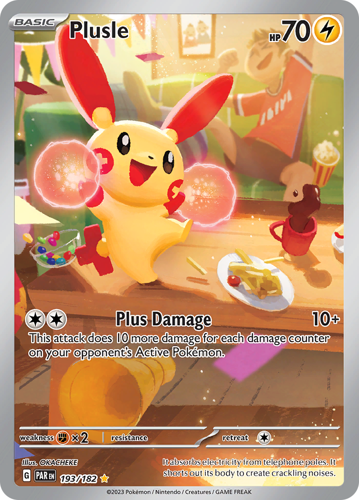 Plusle (193/182) [Scarlet & Violet: Paradox Rift] | Jomio and Rueliete's Cards and Comics