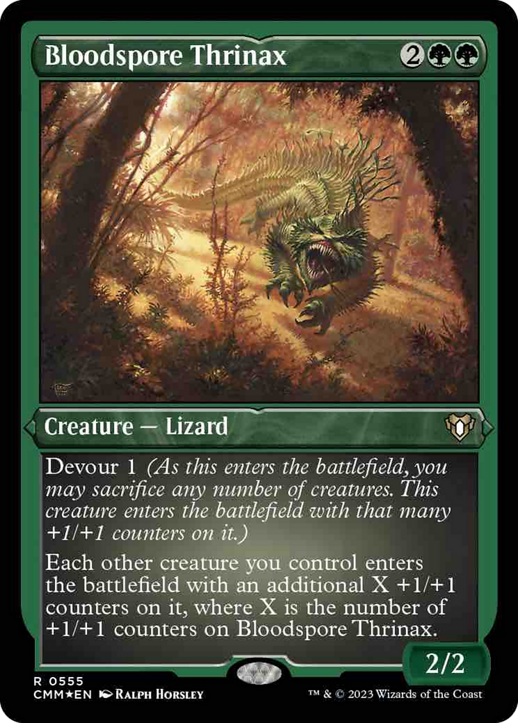 Bloodspore Thrinax (Foil Etched) [Commander Masters] | Jomio and Rueliete's Cards and Comics