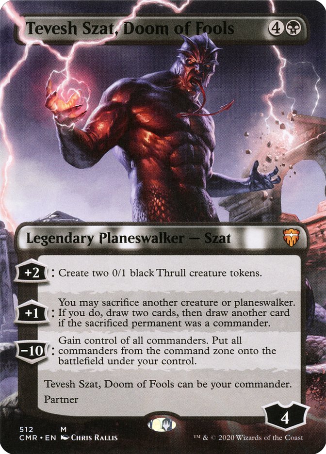 Tevesh Szat, Doom of Fools (Borderless) [Commander Legends] | Jomio and Rueliete's Cards and Comics