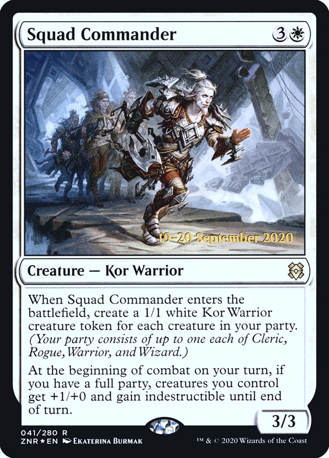 Squad Commander [Zendikar Rising Prerelease Promos] | Jomio and Rueliete's Cards and Comics