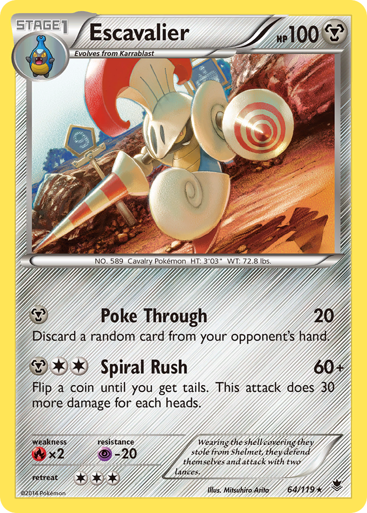 Escavalier (64/119) [XY: Phantom Forces] | Jomio and Rueliete's Cards and Comics