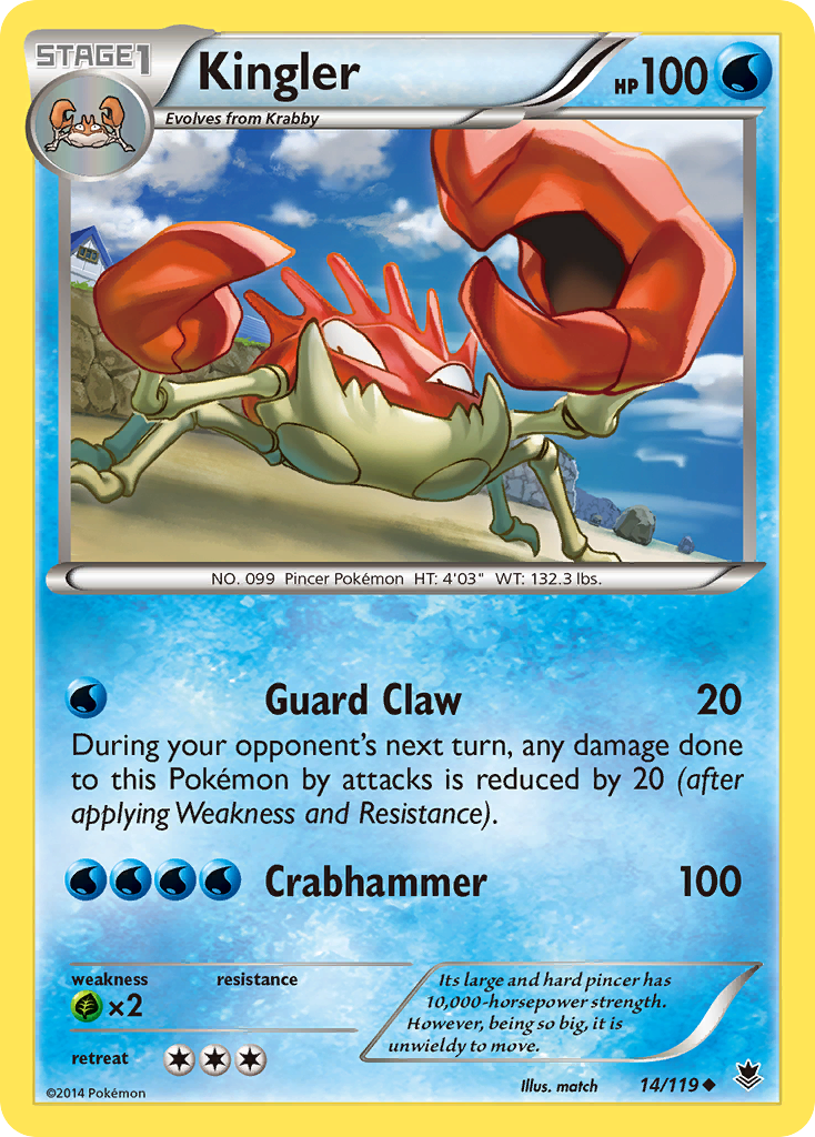Kingler (14/119) [XY: Phantom Forces] | Jomio and Rueliete's Cards and Comics