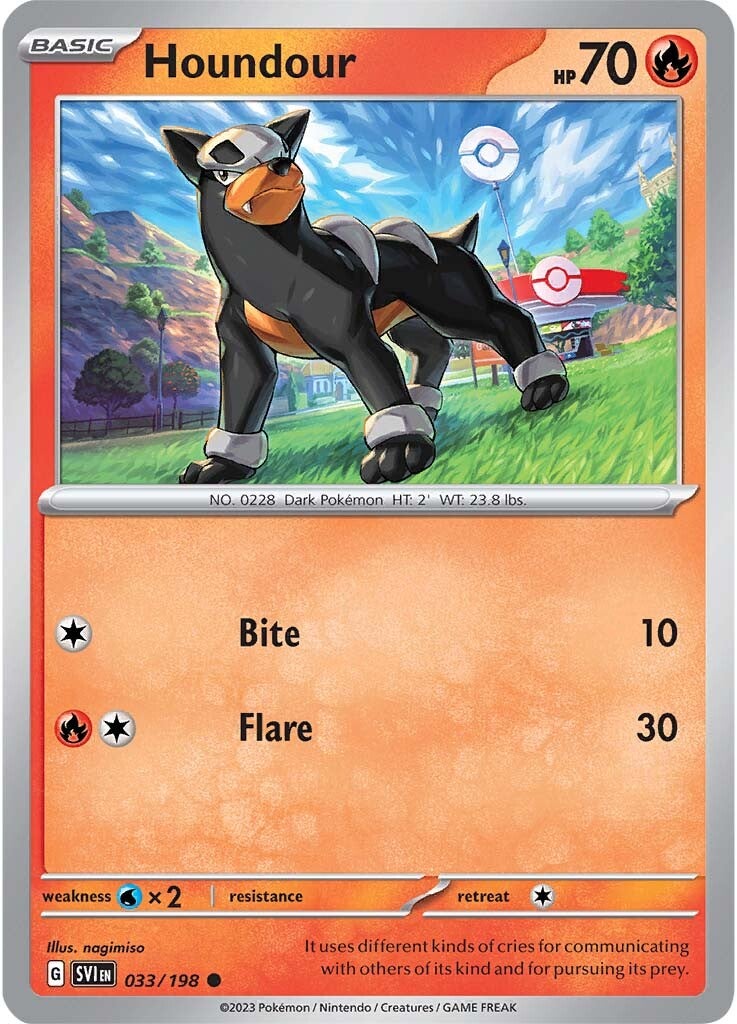 Houndour (033/198) [Scarlet & Violet: Base Set] | Jomio and Rueliete's Cards and Comics
