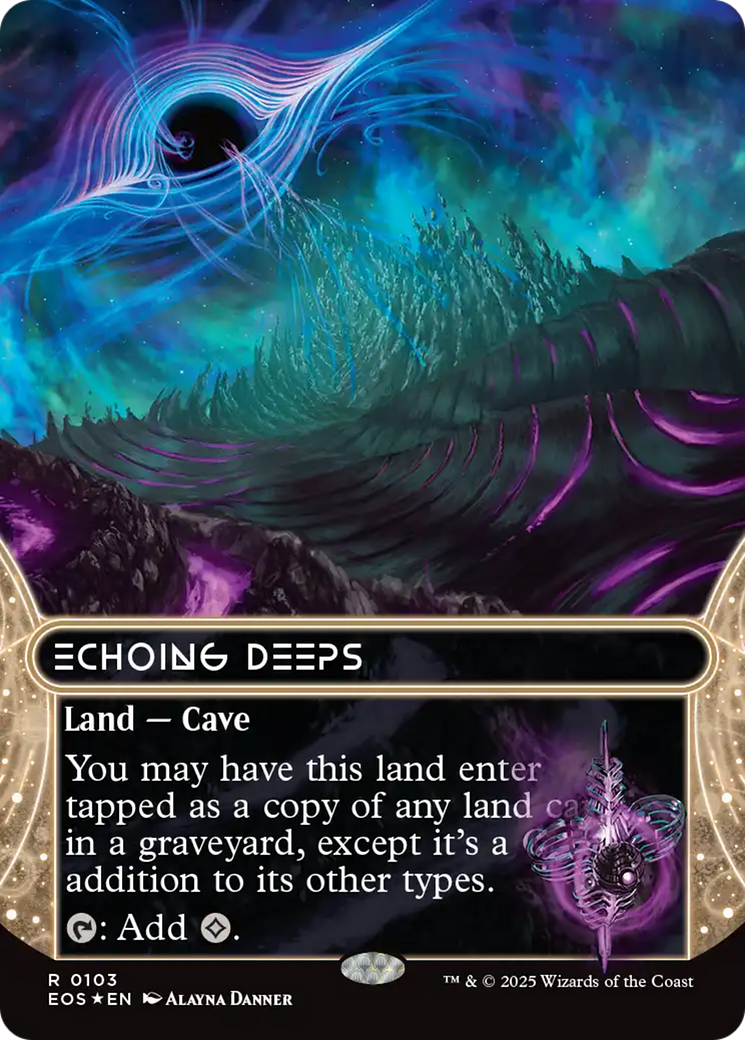 Echoing Deeps (0103) (Borderless) (Galaxy Foil) [Edge of Eternities: Stellar Sights] | Jomio and Rueliete's Cards and Comics