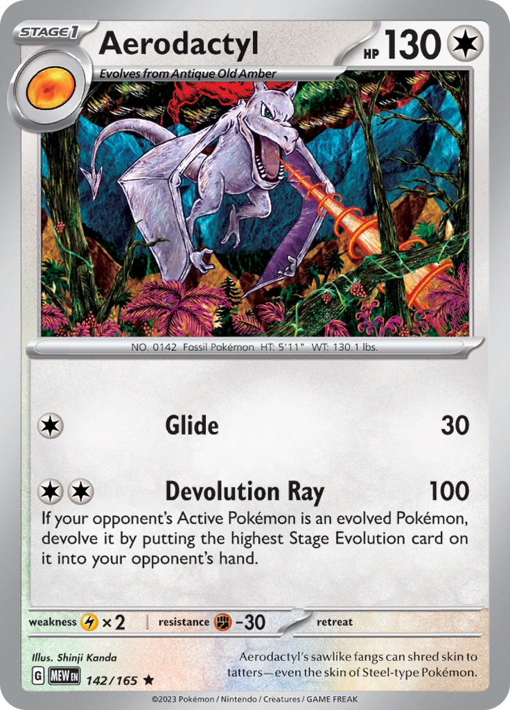 Aerodactyl (142/165) [Scarlet & Violet 151] | Jomio and Rueliete's Cards and Comics