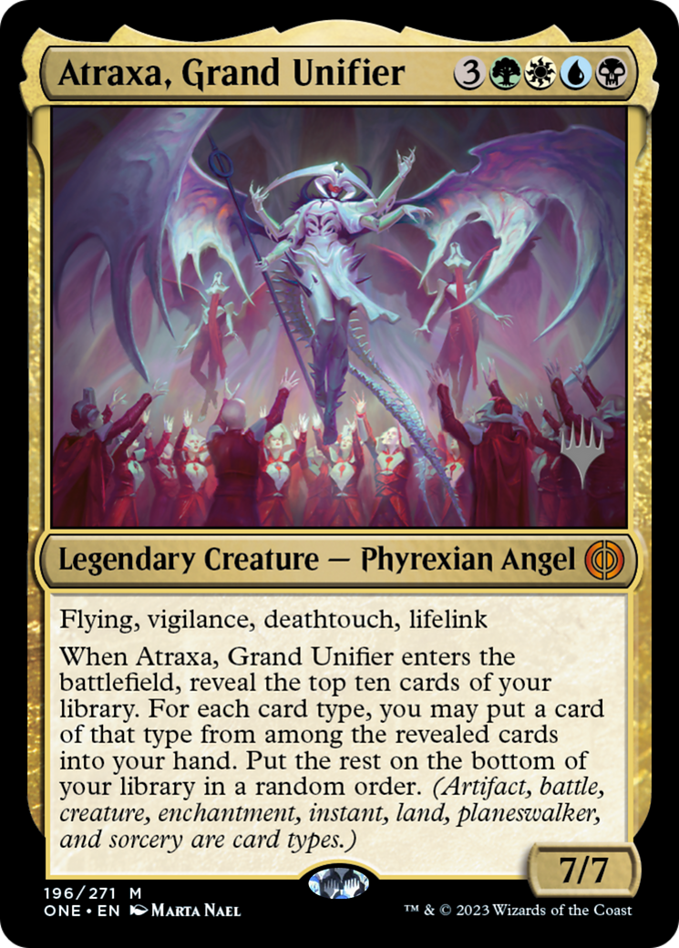 Atraxa, Grand Unifier (Promo Pack) [Phyrexia: All Will Be One Promos] | Jomio and Rueliete's Cards and Comics