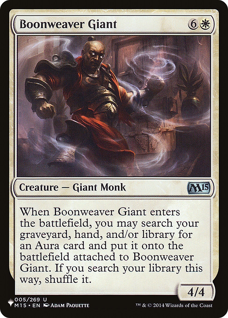Boonweaver Giant [The List] | Jomio and Rueliete's Cards and Comics