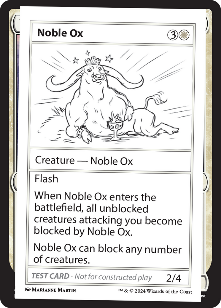 Noble Ox [Mystery Booster 2 Playtest Cards] | Jomio and Rueliete's Cards and Comics