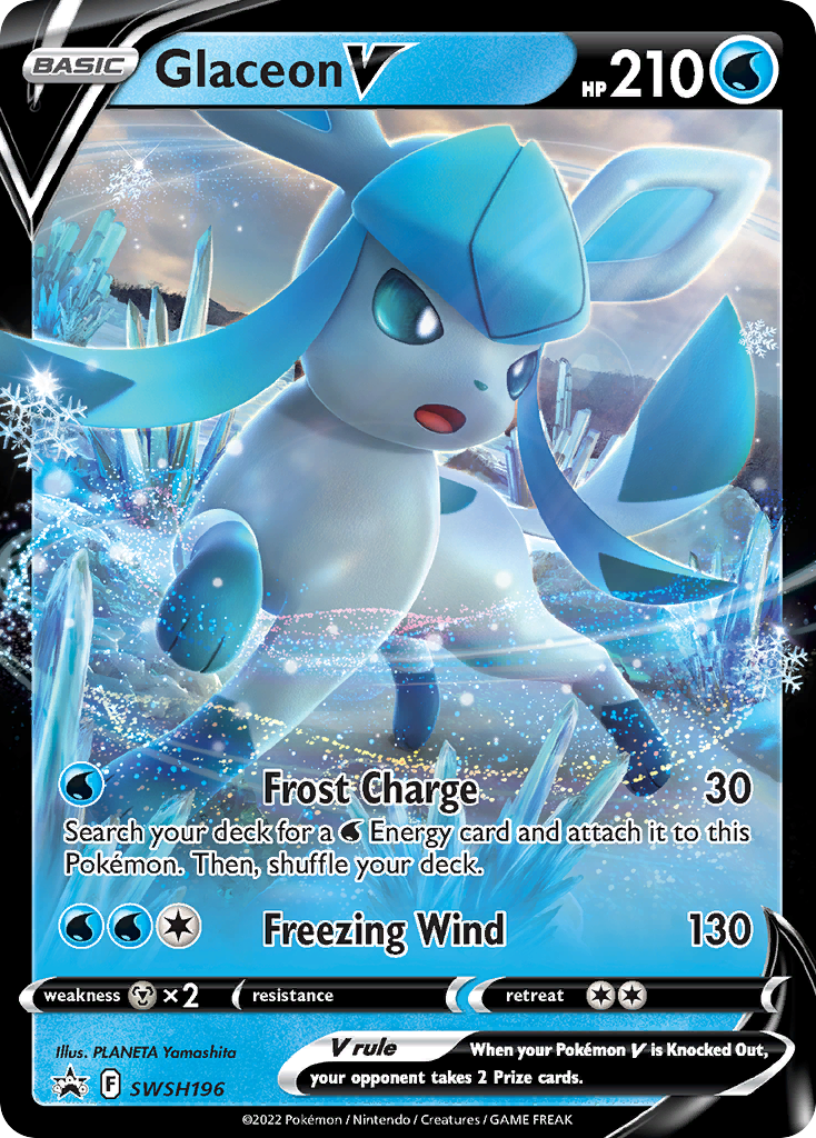 Glaceon V (SWSH196) [Sword & Shield: Black Star Promos] | Jomio and Rueliete's Cards and Comics