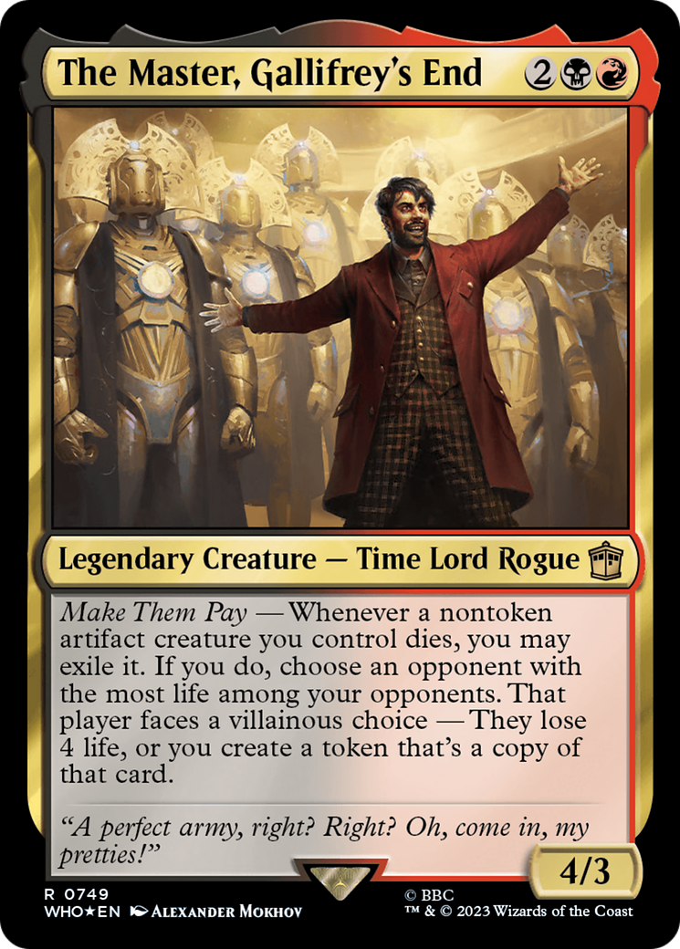 The Master, Gallifrey's End (Surge Foil) [Doctor Who] | Jomio and Rueliete's Cards and Comics