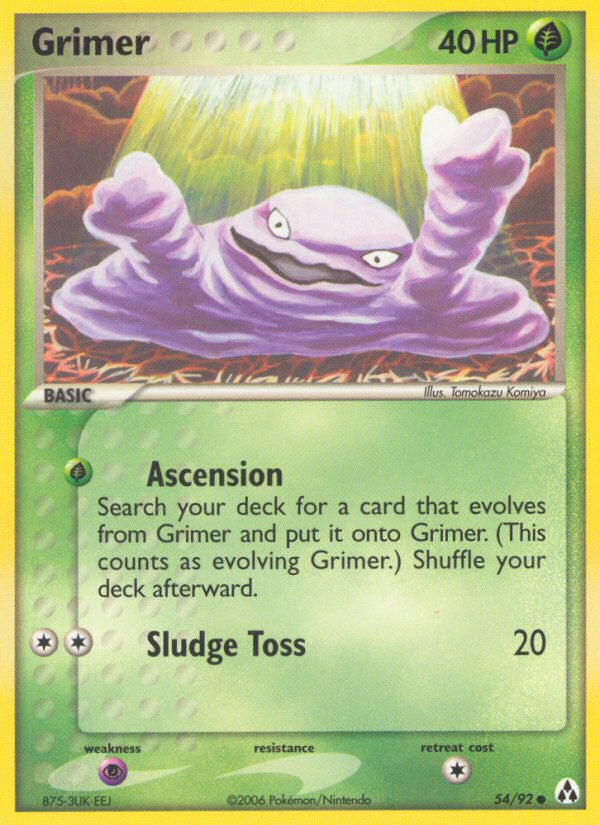 Grimer (54/92) [EX: Legend Maker] | Jomio and Rueliete's Cards and Comics