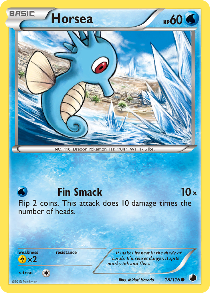 Horsea (18/116) [Black & White: Plasma Freeze] | Jomio and Rueliete's Cards and Comics