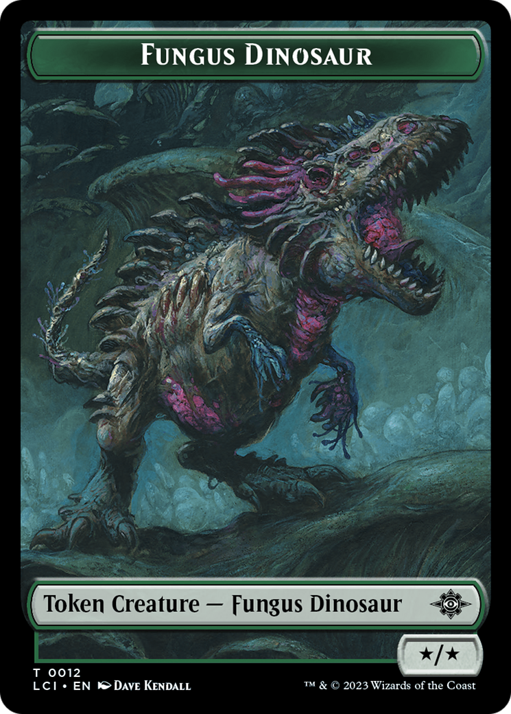 Fungus Dinosaur // Vampire Demon Double-Sided Token [The Lost Caverns of Ixalan Tokens] | Jomio and Rueliete's Cards and Comics