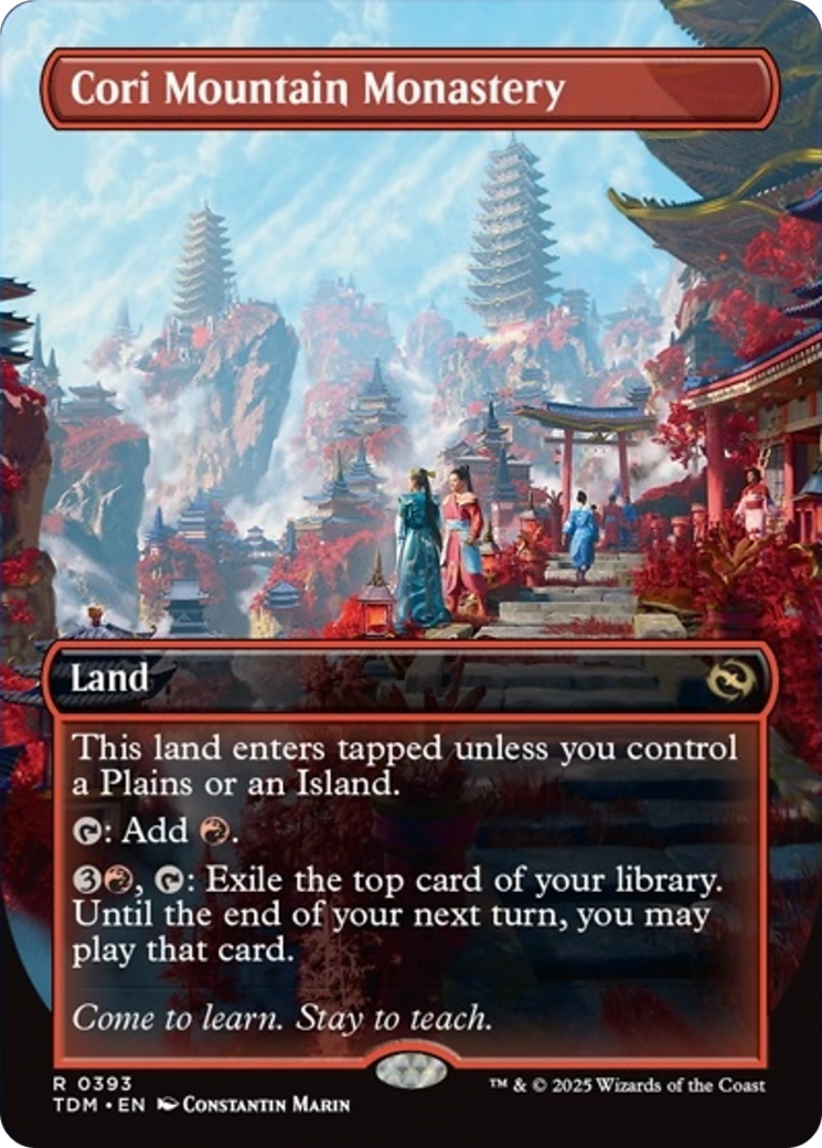 Cori Mountain Monastery (Borderless) [Tarkir: Dragonstorm] | Jomio and Rueliete's Cards and Comics