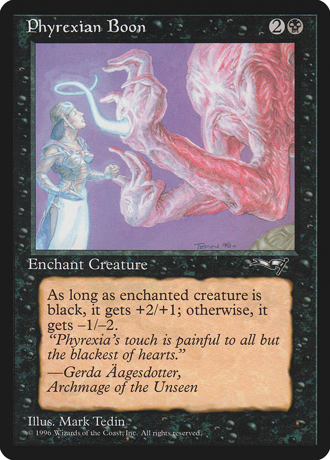 Phyrexian Boon (Person on the Left) [Alliances] | Jomio and Rueliete's Cards and Comics