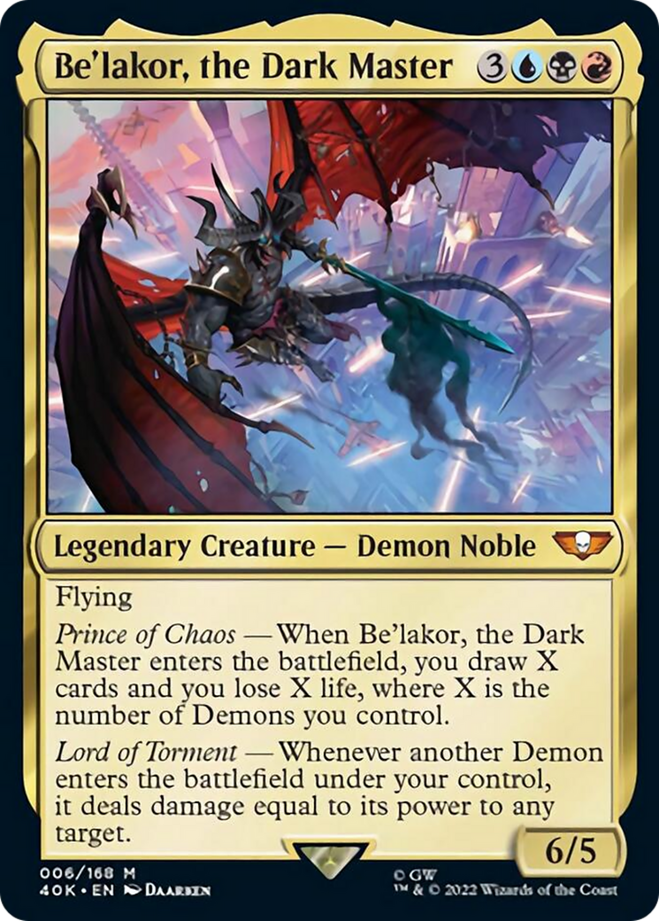 Be'lakor, the Dark Master (Surge Foil) [Warhammer 40,000] | Jomio and Rueliete's Cards and Comics