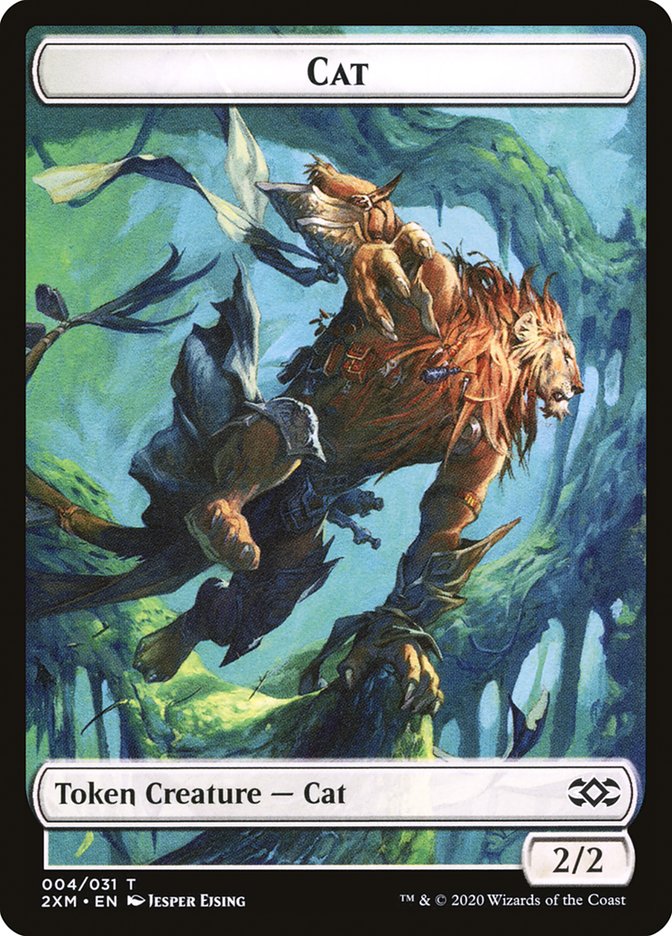 Angel // Cat Double-Sided Token [Double Masters Tokens] | Jomio and Rueliete's Cards and Comics