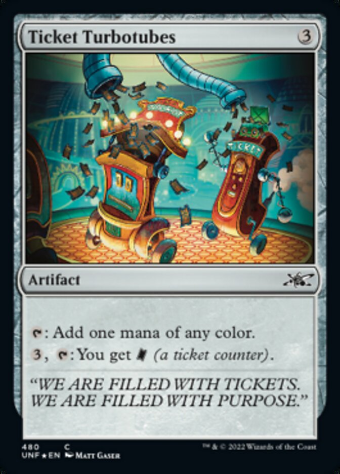 Ticket Turbotubes (Galaxy Foil) [Unfinity] | Jomio and Rueliete's Cards and Comics