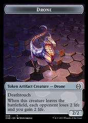 Rebel // Drone Double-Sided Token [Phyrexia: All Will Be One Tokens] | Jomio and Rueliete's Cards and Comics