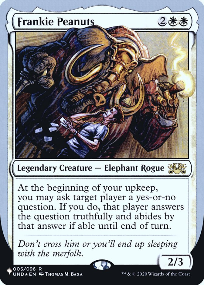 Frankie Peanuts (Unfinity Foil Edition) [The List] | Jomio and Rueliete's Cards and Comics