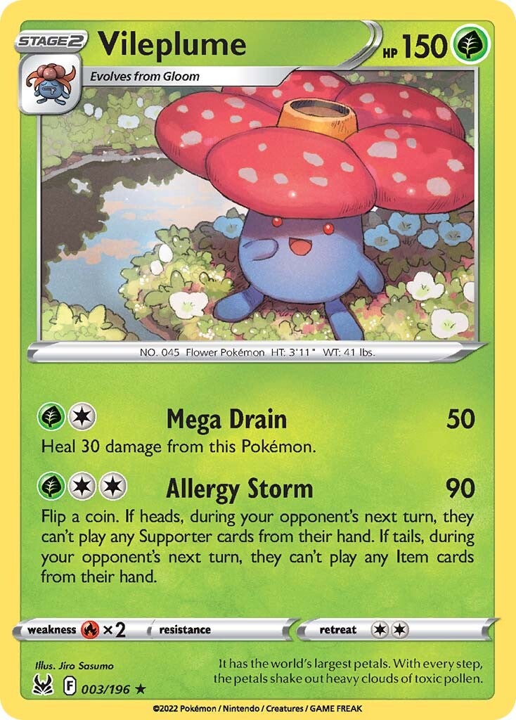 Vileplume (003/196) [Sword & Shield: Lost Origin] | Jomio and Rueliete's Cards and Comics