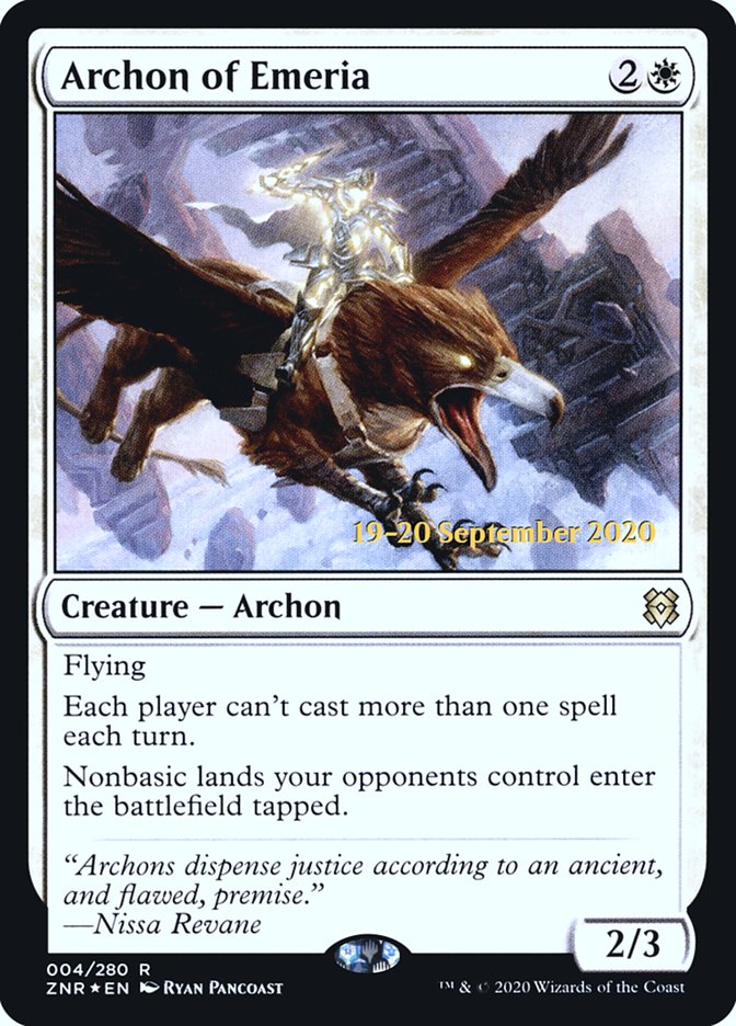 Archon of Emeria [Zendikar Rising Prerelease Promos] | Jomio and Rueliete's Cards and Comics