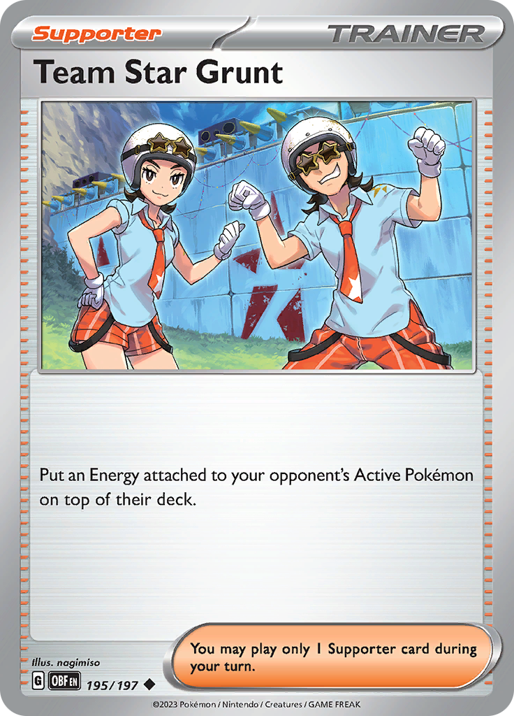 Team Star Grunt (195/197) [Scarlet & Violet: Obsidian Flames] | Jomio and Rueliete's Cards and Comics