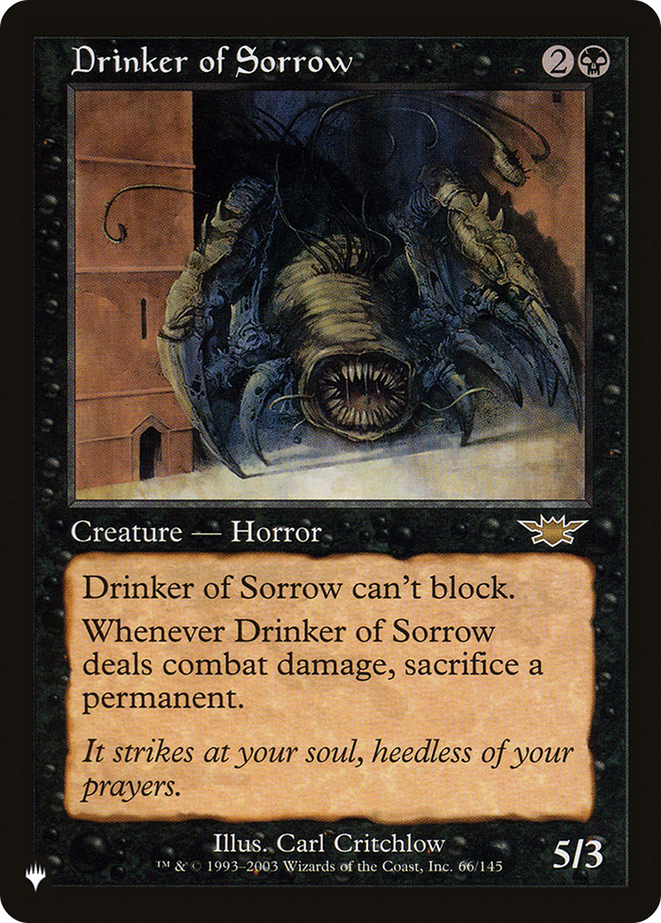 Drinker of Sorrow [The List] | Jomio and Rueliete's Cards and Comics