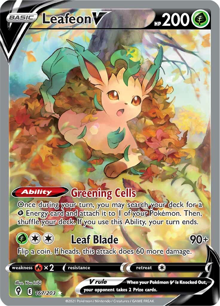 Leafeon V (167/203) [Sword & Shield: Evolving Skies] | Jomio and Rueliete's Cards and Comics