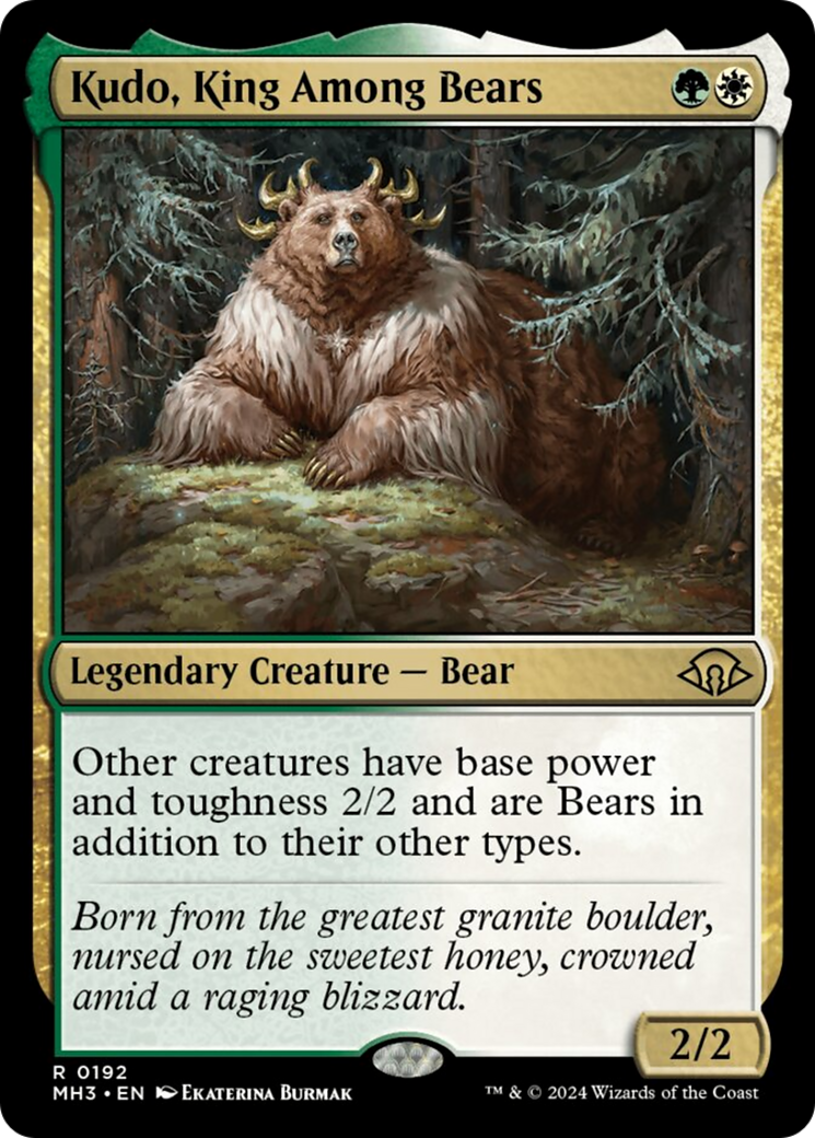 Kudo, King Among Bears [Modern Horizons 3] | Jomio and Rueliete's Cards and Comics