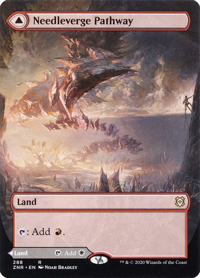 Needleverge Pathway // Pillarverge Pathway (Borderless Alternate Art) [Zendikar Rising] | Jomio and Rueliete's Cards and Comics