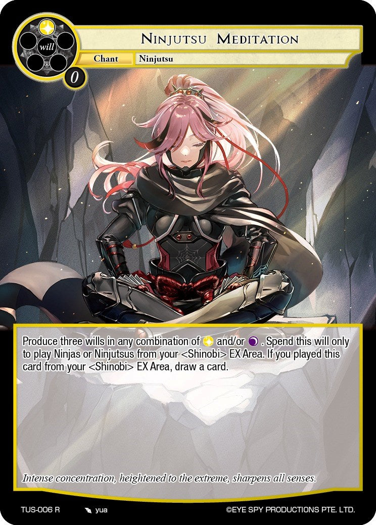 Ninjitsu Meditation (TUS-006 R) [The Underworld of Secrets] | Jomio and Rueliete's Cards and Comics
